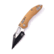 Microtech Stitch S/E Full Serrate Fluted 3.71in Folding Knife, Manual Folder, Tan/Black, 169RL-3FLTA