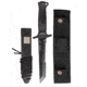MIL-TEC KM2000 Special Forces Combat Fixed Blade Knife, 6.5in, 440 Steel, Polyamide, Black, 15362100