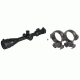 Millett 4-16x50 Tactical Rifle Scope, Matte Black w/ Illuminated Mil-Dot Bar Reticle, BK81001 w/ Millet Angle-Loc Weaver Style Smooth 30mm Rings AL00717