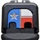 MILSPIN Tri-Color Texas Flag Slide Back Plate, Glock Models 1-5 Gen 19X, Exc G42/G43/G43X/G48, Blue and Red Cerakote on Stainless Steel, 11111y0131