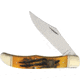 Miscellaneous Bone Folding Knife, Type Folding Hunter, Closed 5.125in, Blade 4in L SS, Handle Orange L Bone, Orange Jigged Bone Handles With Nickel Silver Bolsters, H1730