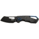 MKM Isonzo Linerlock Black Folding Knife, 2.25 black coated Bohler N690 stainless blade, Black FRN handle, MK FX03-2PBK