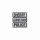 Monadnock Reflective Police Label For Centurion Riot Suit, Police Label, White/Black, 6595