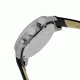 Mens M38 Series Watch,43mm,Black Analog Dial,Silver Bezel,Black Leather Band