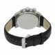 Mens M38 Series Watch,43mm,Charcoal Analog Dial,Silver Bezel,Black Leather Band