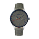 Morphic M65 Series Leather-Band Watch w/Day/Date, Grey, MPH6505