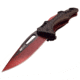 Mtech Drop Point Spring Assisted Knife w/Bottle Opener, 3.5 in, 3Cr13 Stainless Steel Stainless Steel, Black/Brown, MT-A705G2-RD