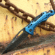 Mtech Drop Point Spring Assisted Knife w/Bottle Opener, 3.5 in, 3Cr13 Stainless Steel Stainless Steel, Blue, MT-A705G2-BL