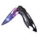 Mtech Drop Point Spring Assisted Knife w/Bottle Opener, 3.5 in, 3Cr13 Stainless Steel Stainless Steel, Serrated, Blue, MT-A705GLX