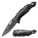Mtech Drop Point Spring Assisted Knife w/Bottle Opener, 3.75 in, 3Cr13 Stainless Steel Stainless Steel, Black, MT-A705G2-BK