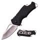 Mtech Folding Knife, Stainless Steel Blade 2.25in, Black Nylon Fiber Handle, MT-A882CH