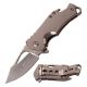 Mtech Folding Knife, Stainless Steel Blade 2.25in, Mirror Polished Stainless Steel Handle, MT-A882SCH