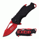Mtech Folding Blade, 2.75in, Stainless Steel Blade, Nylon Fiber Handle MT-A882RD