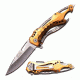 Mtech Folding Blade, 3.55in, Stainless Steel Blade, Gold Aluminum Handle MT-A705SGD