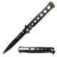 Mtech Folding Blade, 3.5in, Stainless Steel Blade, Black Aluminum Handle MT-317