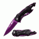 Mtech Folding Blade, 3.75in, Stainless Steel Blade, Black Aluminum Handle MT-A705PE