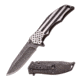 Mtech Folding Blade, 3.75in, Stainless Steel Blade, Brush/Stonewash 2 Tone Finish Us Flag Stainless Steel Handle MX-A849AS