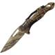 Mtech Drop Point Spring Assisted Knife w/Bottle Opener, 3.5 in, 3Cr13 Stainless Steel Stainless Steel, Wood Camo, MT-A705G2-CA