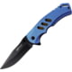 Mtech Linerlock A/O Folding Knife, 3.5" black finish 3Cr13 stainless blade, Blue anodized aluminum handle, MT-A1162BL