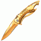 Mtech Linerlock Stainless Gold A/O, Knife MTA705GD