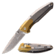 Mtech Manual Folding Knive, 3.25in Blade, 3CR13 Steel Polished Blade Knive, Grey/Gold, MT-1032GD