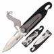 Mtech MT-1102BK Manual Folding Knife, 2.5in, 3CR13 Stainless Steel, Drop Point, Steel Blade, Nylon Fiber Handle w/Multitool Blade and Carabiner, Black, MT-1102BK