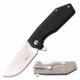 Mtech MT-1160SS Manual Folding Knife, 2.5in, 3CR13 Stainless Steel, Drop Point, Steel Blade, G10 Handle w/ Snake Etching, Black, MT-1160SS