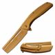Mtech MT-A1139GD Spring Assisted Knife, 3.5in, 3CR13 Stainless Steel, Razor, Golden Blade, Gold, MT-A1139GD