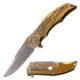 Mtech Spring Assisted Folding Knive, 3.75in Blade, 3CR13 Steel Polished Blade Knive, Gold, MT-A1095BZ