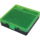 MTM P-100 Fliptop Box .45 ACP/10mm/.40 S&amp;W/.41 AE Clear Green/Black
