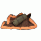 Mud River Cache Cushion, Brown/Orange MR0052