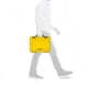 Nanuk 910 Protective Hard Case, 14.3in, Waterproof, Yellow, 910S-000YL-0A0