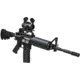 NcSTAR AR Combo/Carry Handle Adapter/Red Reflex Sight w/ Integrated Weaver Mount, Black, KARHDBB130-A