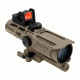 NcSTAR Ultimate Sighting System Gen3 3-9x40 Rifle Scope,Red Micro Dot,P4 Sniper Reticle,Red/Blue Illumination,Green Lens, Tan, VSTP3940GDV3T