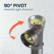 Nebo Franklin Pivot Rechargeable Dual Work Light and Spot Light, 300 Lumens, Black, NEB-WLT-0023