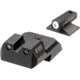 Night Fision 1911 Tritium Night Sight Set, .160 Blade White Front Ring, U Notch Rear, 1911-326-007-WGZG