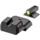 Night Fision 1911 Tritium Night Sight Set, .160 Blade Yellow Front Ring, U Notch Blank Rear, 1911-326-014-YGZX