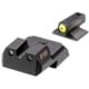 Night Fision 1911 Tritium Night Sight Set, .160 Blade Yellow Front Ring, U Notch Rear, 1911-326-007-YGZG