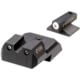 Night Fision 1911 Tritium Night Sight Set, .180 Blade White Front Ring, U Notch Rear, 1911-325-007-WGZG