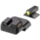 Night Fision 1911 Tritium Night Sight Set, .180 Blade Yellow Front Ring, U Notch Rear, 1911-325-007-YGZG