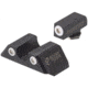 Night Fision Standard Height Night Sight Set, Glock 48, White Front Ring, U Notch White Rear Rings, GLK-005-007-WGWG