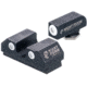 Night Fision Standard Height Night Sight Set, Taurus G3c/GX4, White Front Ring, U Notch White Rear Rings, TAU-252-007-WGWG