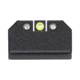 Night Fision Optics Ready Stealth Lower 1/3rd Night Sight Set, Glock 17/19/34 w/ RMR/507c/SRO/ACRO, Yellow Front, Black, GLK-001-330-353-YGZG