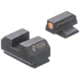 Night Fision Optics Ready Stealth Ruger Night Sight Set, Ruger Max 9, Orange Front Ring, Blank Rear Sight, RUG-326-185-262-OGZX