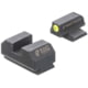 Night Fision Optics Ready Stealth Ruger Night Sight Set, Ruger Max 9, Yellow Front Ring, Blank Rear Sight, RUG-326-185-262-YGZX