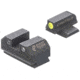 Night Fision Optics Ready Stealth Ruger Night Sight Set, Ruger Max 9, Yellow Front Ring, RUG-326-185-262-YGZG