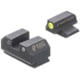 Night Fision Optics Ready Stealth Ruger Night Sight Set, Ruger Max 9, Yellow Front Ring, RUG-326-185-262-YGZG