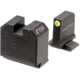 Night Fision Optics Ready Stealth Smith &amp; Wesson Night Sight Set, S&amp;W M&amp;P w/ DPP/509t/Acro, Yellow Front Ring, Blank Rear Sight, SAW-205-464-560-YGZX