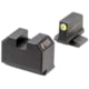 Night Fision Optics Ready Stealth Smith &amp; Wesson Night Sight Set, S&amp;W M&amp;P w/ RMR/507c/SRO, Yellow Front Ring, Blank Rear Sight, SAW-205-311-402-YGZX