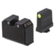 USED, Night Fision Optics Ready Stealth Night Sight Set, Glock 17/19/34 w/ DPP/509t/Romeo Pro, Yellow Front, Black, GLK-001-469-494-YGZG